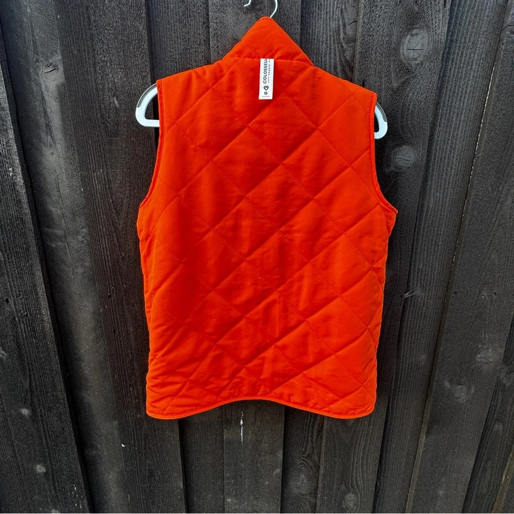 Colosseum Auburn University reversible blue and orange vest wooly fleece size S